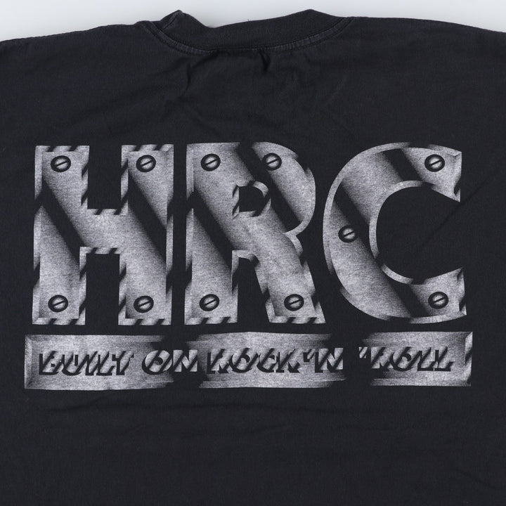 HARD ROCK CAFE Hard Rock Cafe Advertising T-shirt Men's L size cotton black type Vintage Second Hand