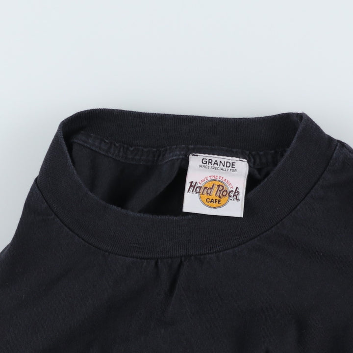 HARD ROCK CAFE Hard Rock Cafe Advertising T-shirt Men's L size cotton black type Vintage Second Hand