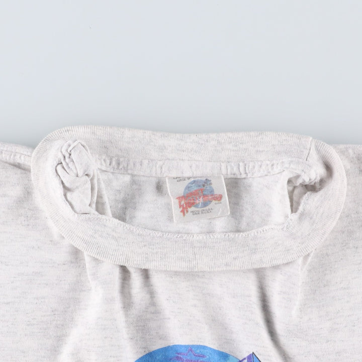 90'S Planet Hollywood advertising T-shirt, Made in USA, Men's size L (approx.), Short Sleeve cotton gray type Vintage Second Hand
