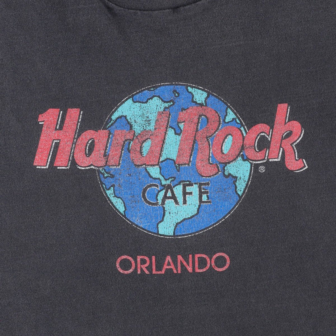 HARD ROCK CAFE Hard Rock Cafe Advertising T-shirt Made in USA Men's XL cotton Charcoal Vintage Second Hand