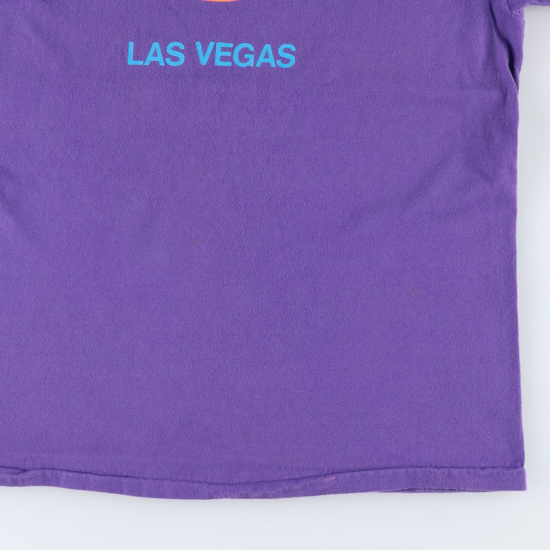 90'S Hanes HARD ROCK CAFE Advertising T-shirt Made in USA Men's L Vintage cotton purple type Vintage Second Hand