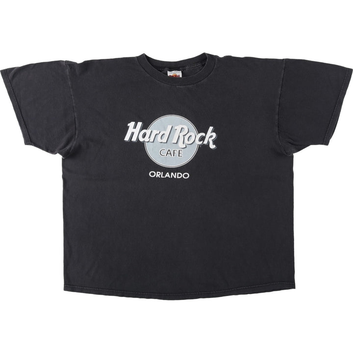 HARD ROCK CAFE Hard Rock Cafe Advertising T-shirt Made in USA Men's XL cotton Charcoal Vintage Second Hand