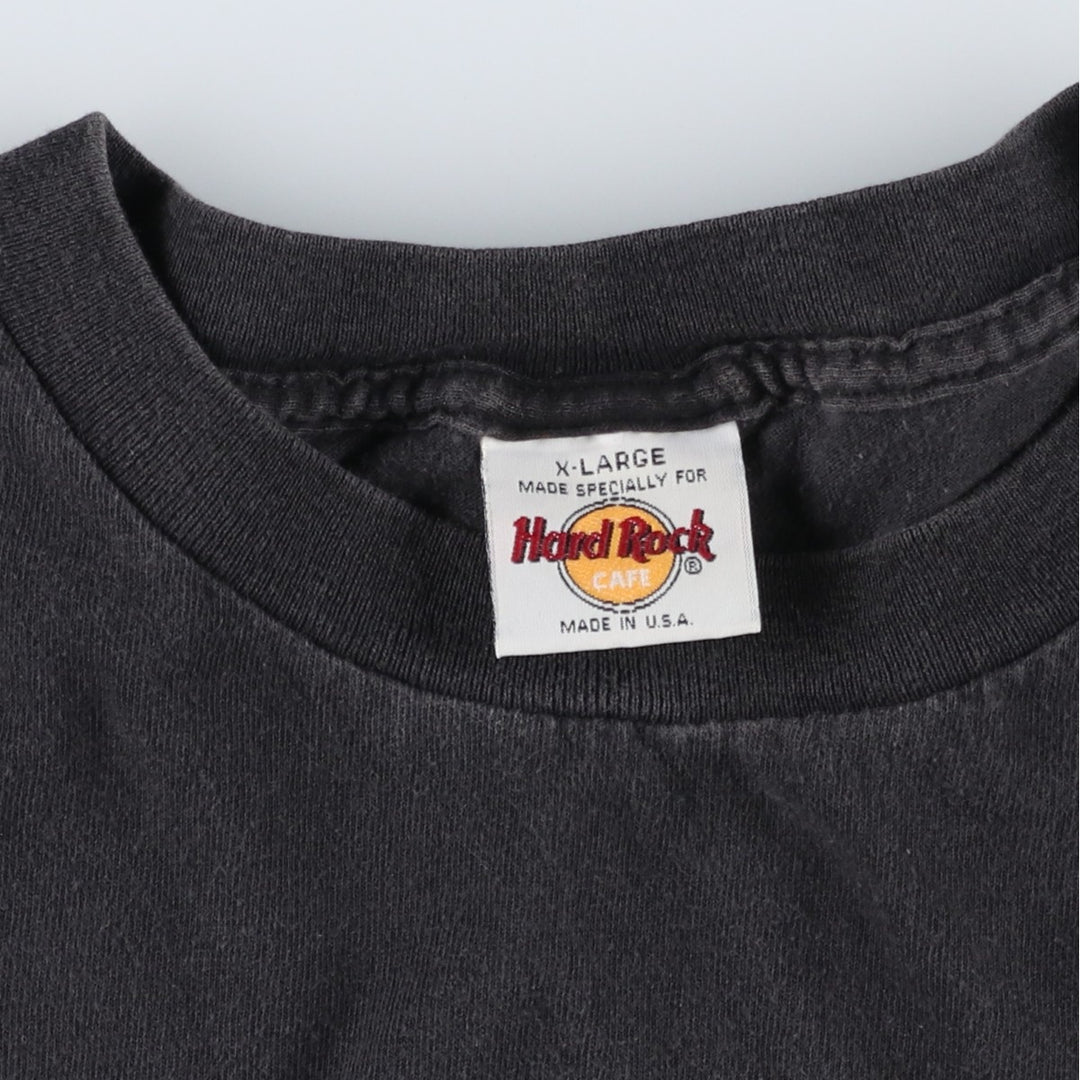 HARD ROCK CAFE Hard Rock Cafe Advertising T-shirt Made in USA Men's XL cotton Charcoal Vintage Second Hand