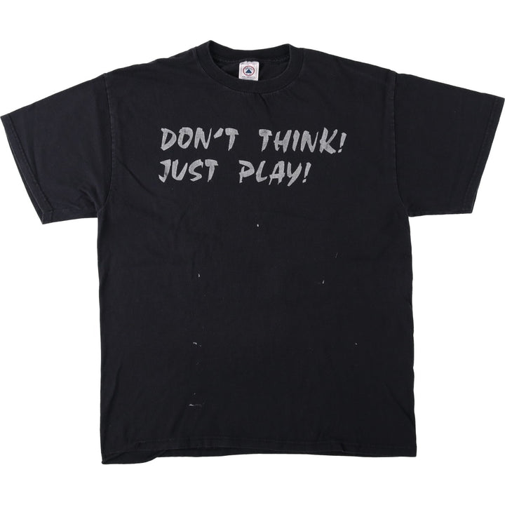 90s-00'S Delta MARS MUSIC advertising T-shirt, men's size L (approx.) cotton black type Vintage Second Hand