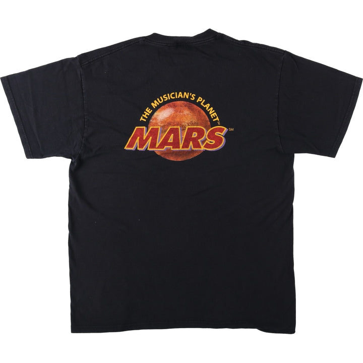 90s-00'S Delta MARS MUSIC advertising T-shirt, men's size L (approx.) cotton black type Vintage Second Hand