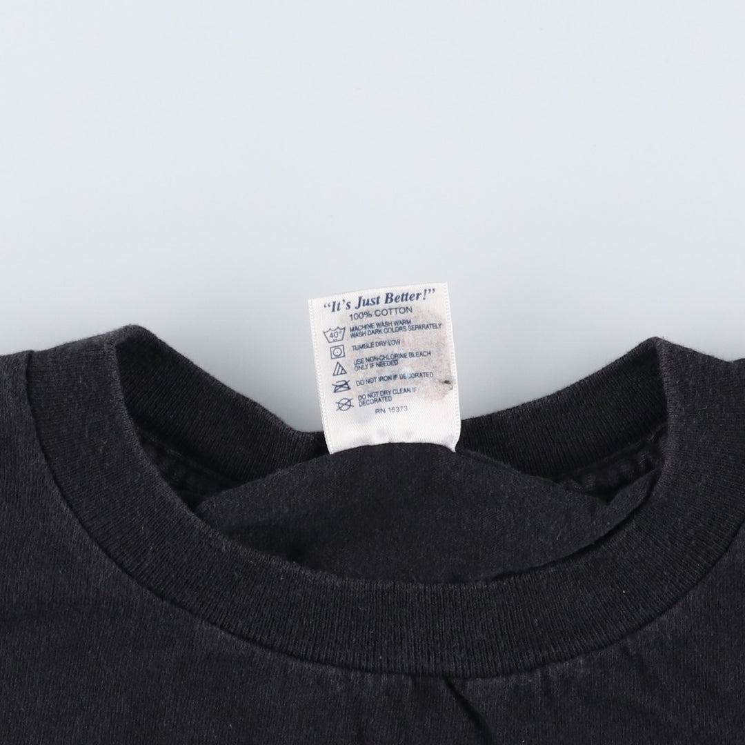 90s-00'S Delta MARS MUSIC advertising T-shirt, men's size L (approx.) cotton black type Vintage Second Hand