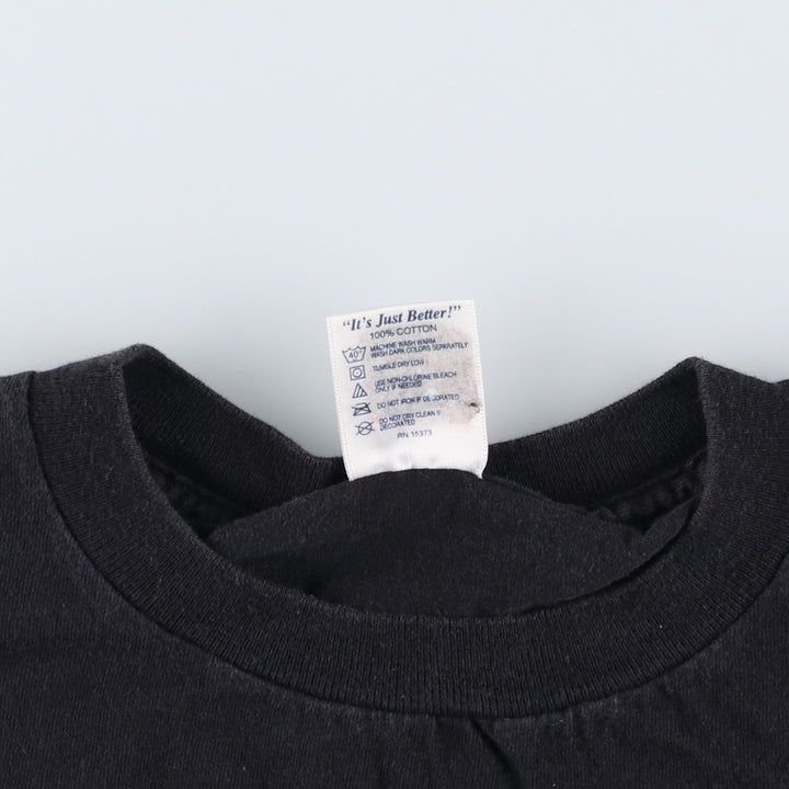 90s-00'S Delta MARS MUSIC advertising T-shirt, men's size L (approx.) cotton black type Vintage Second Hand