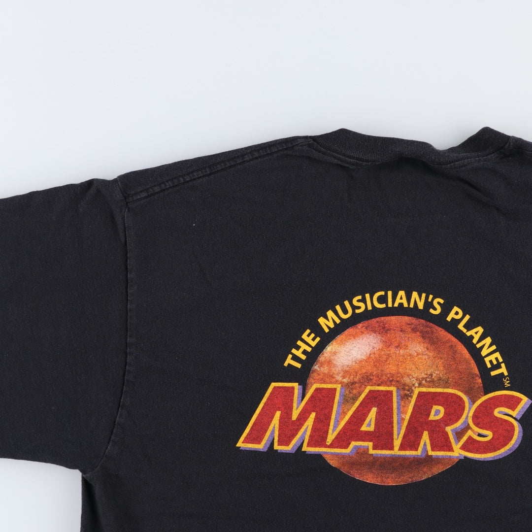 90s-00'S Delta MARS MUSIC advertising T-shirt, men's size L (approx.) cotton black type Vintage Second Hand