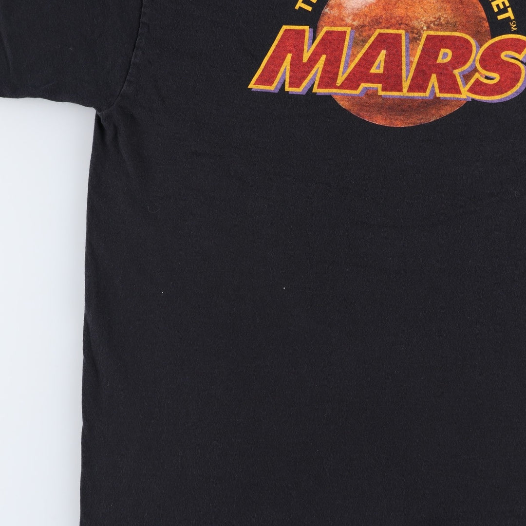 90s-00'S Delta MARS MUSIC advertising T-shirt, men's size L (approx.) cotton black type Vintage Second Hand
