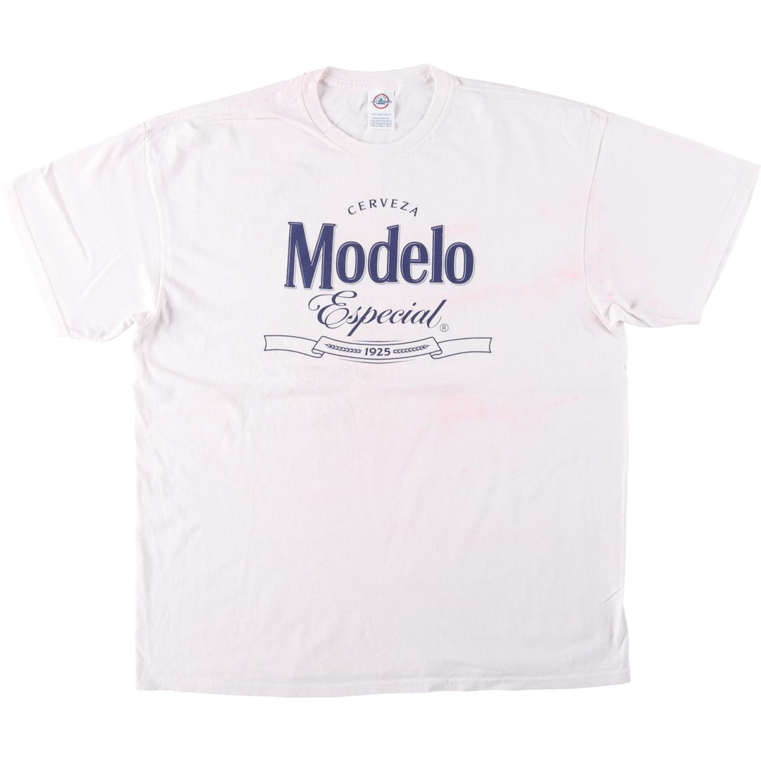 2000'S Delta Modelo Especial Advertising T-shirt, Men's XL equivalent. cotton pink type Vintage Second Hand