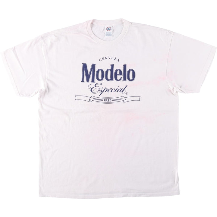 2000'S Delta Modelo Especial Advertising T-shirt, Men's XL equivalent. cotton pink type Vintage Second Hand
