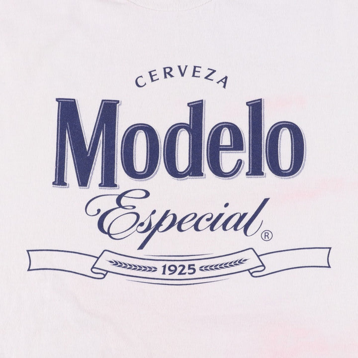 2000'S Delta Modelo Especial Advertising T-shirt, Men's XL equivalent. cotton pink type Vintage Second Hand