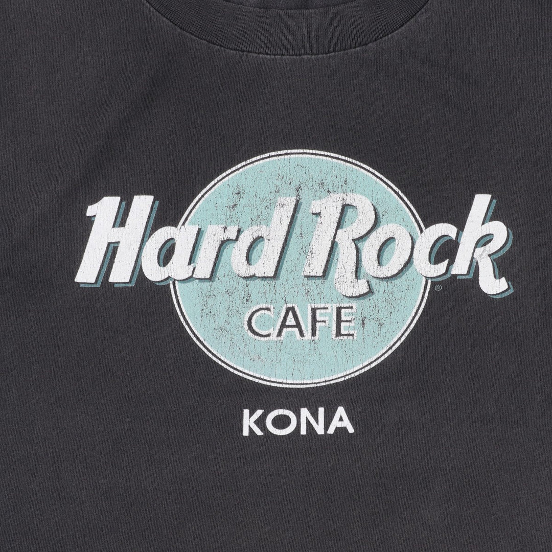 HARD ROCK CAFE Hard Rock Cafe Advertising T-shirt Made in USA Men's L size cotton Charcoal Vintage Second Hand