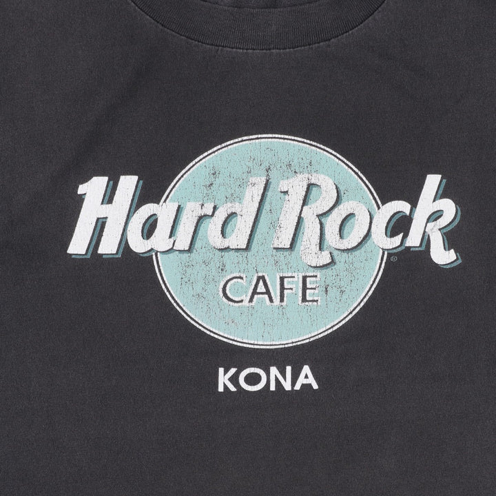 HARD ROCK CAFE Hard Rock Cafe Advertising T-shirt Made in USA Men's L size cotton Charcoal Vintage Second Hand