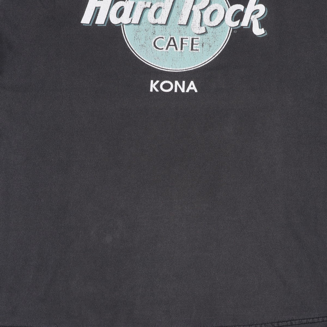 HARD ROCK CAFE Hard Rock Cafe Advertising T-shirt Made in USA Men's L size cotton Charcoal Vintage Second Hand