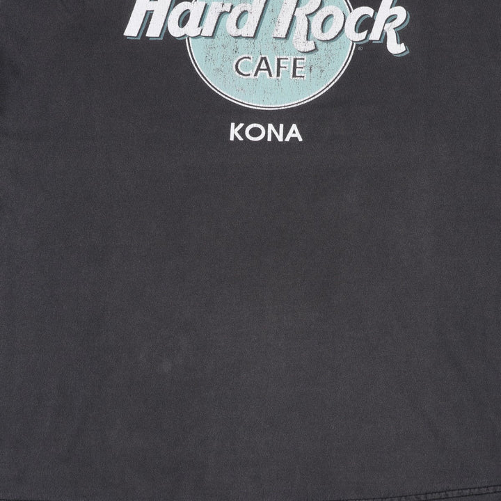 HARD ROCK CAFE Hard Rock Cafe Advertising T-shirt Made in USA Men's L size cotton Charcoal Vintage Second Hand