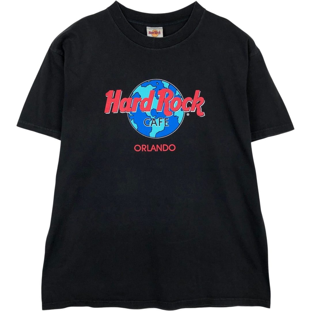 90'S HARD ROCK CAFE Hard Rock Cafe Advertising T-shirt Made in USA Men's L Vintage cotton black type Vintage Second Hand