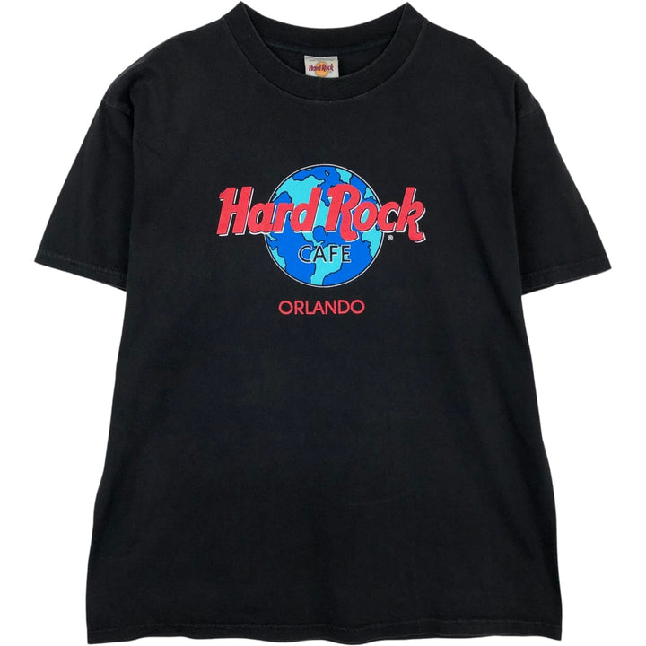 90'S HARD ROCK CAFE Hard Rock Cafe Advertising T-shirt Made in USA Men's L Vintage cotton black type Vintage Second Hand