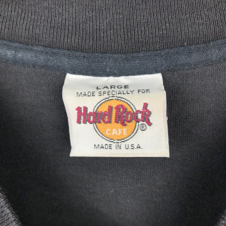 90'S HARD ROCK CAFE Hard Rock Cafe Advertising T-shirt Made in USA Men's L Vintage cotton black type Vintage Second Hand