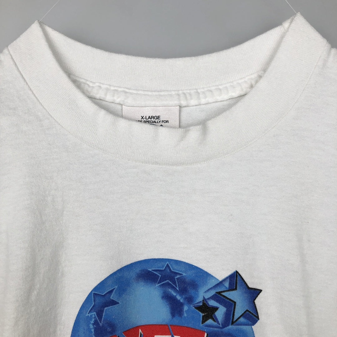 90'S PLANET HOLLYWOOD Advertising T-shirt Made in USA Men's XL Vintage cotton white type Vintage Second Hand