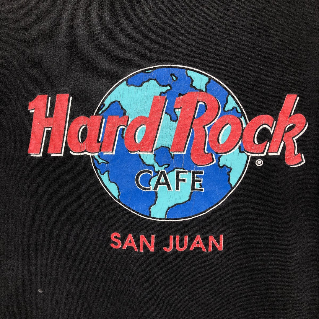 90'S HARD ROCK CAFE Hard Rock Cafe Advertising T-shirt Made in USA Men's L Vintage cotton black type Vintage Second Hand