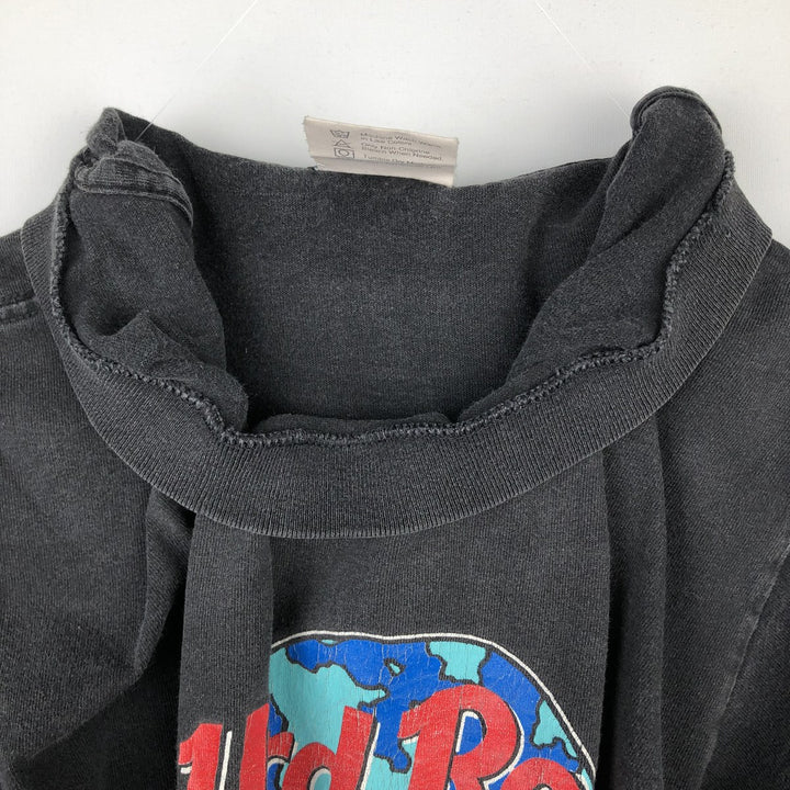 90'S HARD ROCK CAFE Hard Rock Cafe Advertising T-shirt Made in USA Men's L Vintage cotton black type Vintage Second Hand
