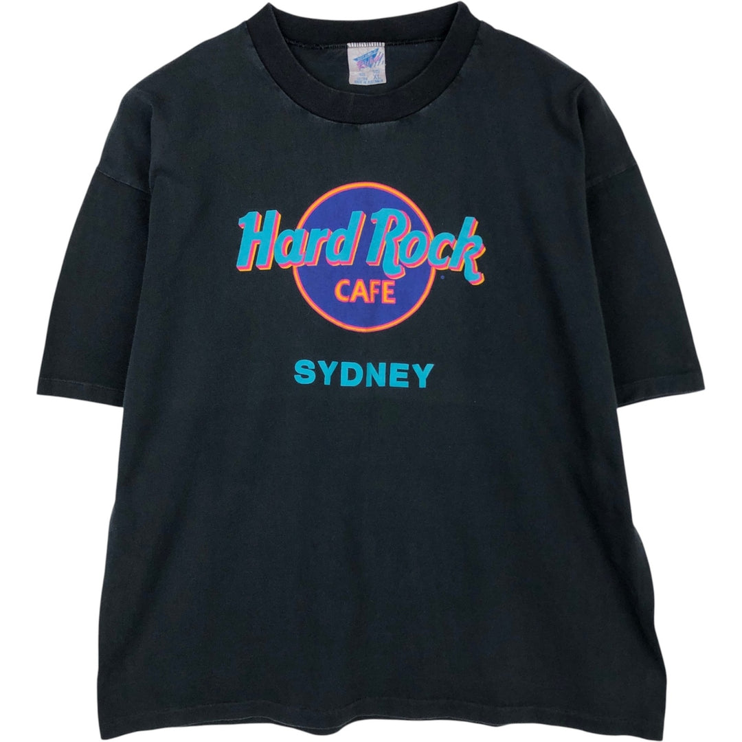 ~90'S Richee HARD ROCK CAFE Advertising T-Shirt, Men's XL equivalent, Vintage cotton black type Vintage Second Hand