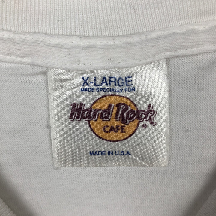 90'S HARD ROCK CAFE Hard Rock Cafe Advertising T-shirt Made in USA Men's XL Vintage cotton white type Vintage Second Hand