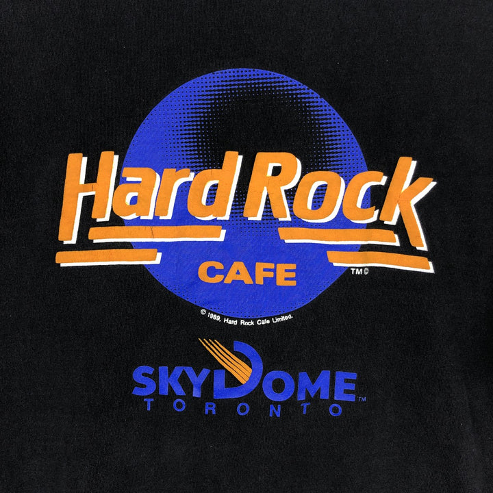 80'S Hanes Hard Rock Cafe Advertising T-Shirt, Men's Size L (approx.), Vintage cotton black type Vintage Second Hand