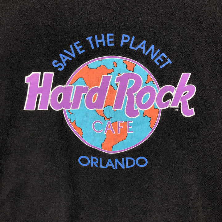 90'S Hard Rock Cafe Advertising T-Shirt, Made in USA, Men's XXL equivalent, Vintage cotton black type Vintage Second Hand