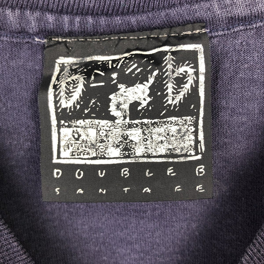 ~90'S DOUBLE B SANTA FE PRINCESS CRUISES Advertising T-shirt, Made in USA, Men's Size L (approx.) cotton navy blue type Vintage Second Hand