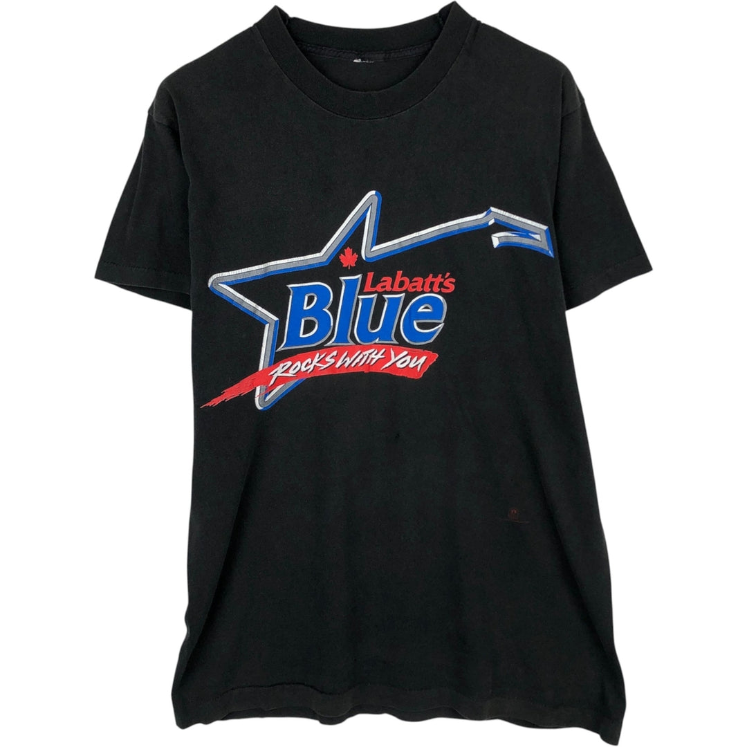 ~90'S Labatt's Blue Advertising T-Shirt, Men's Size M (Equivalent), Vintage unclear black type Vintage Second Hand