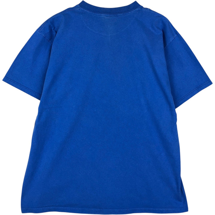 90'S Gildan Heavy Weight Bank Gloucester Advertising T-Shirt, Made in Canada, Men's XL equivalent, Vintage cotton blue type Vintage Second Hand