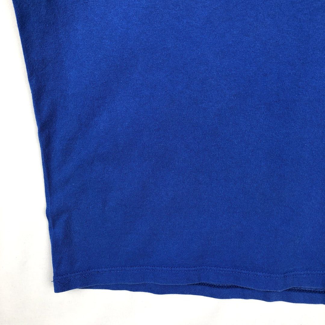 90'S Gildan Heavy Weight Bank Gloucester Advertising T-Shirt, Made in Canada, Men's XL equivalent, Vintage cotton blue type Vintage Second Hand