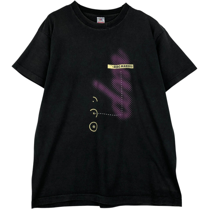 90'S Fruit of the Loom Discamaker Advertising T-Shirt, Made in USA, Men's XL equivalent, Vintage cotton black type Vintage Second Hand