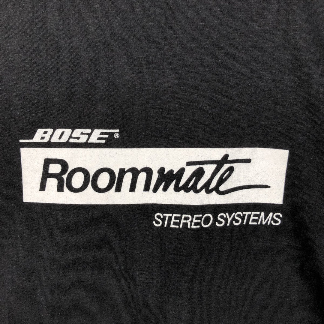Vintage 80s-90'S SELEC-T BOSE RoomMate advertising T-shirt, Made in USA, Men's size L equivalent. polyester black type Vintage Second Hand