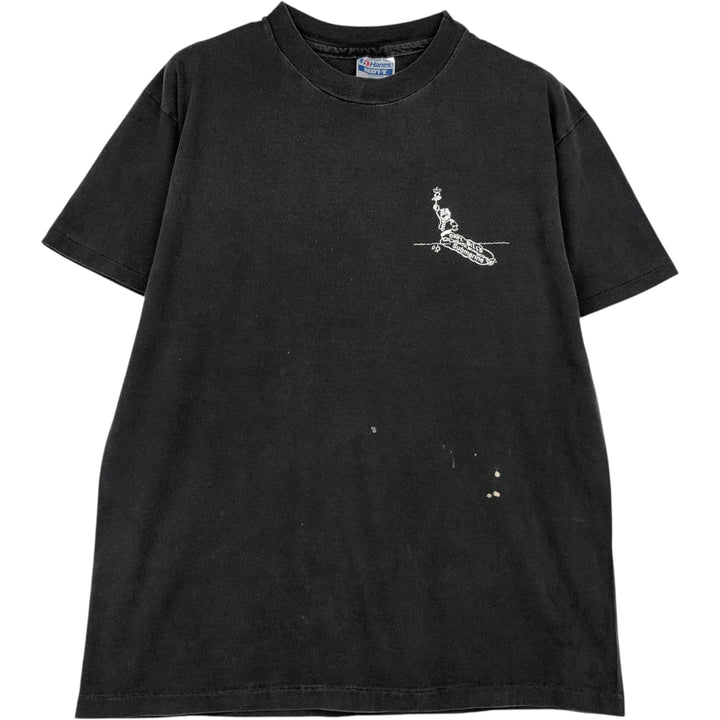 1980'S Hanes BEEFY-T Blue Tag CAPT. BILL'S SUBMARINE Advertising T-Shirt, Made in USA, Men's Size L (approx.), Vintage cotton black type Vintage Second Hand