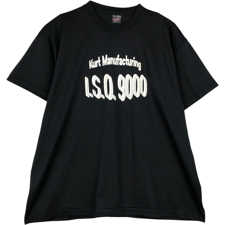 90'S Fruit of the Loom BEST Kurt Manufacturing Advertising T-Shirt, Made in USA, Men's XXL equivalent, Vintage cotton black type Vintage Second Hand