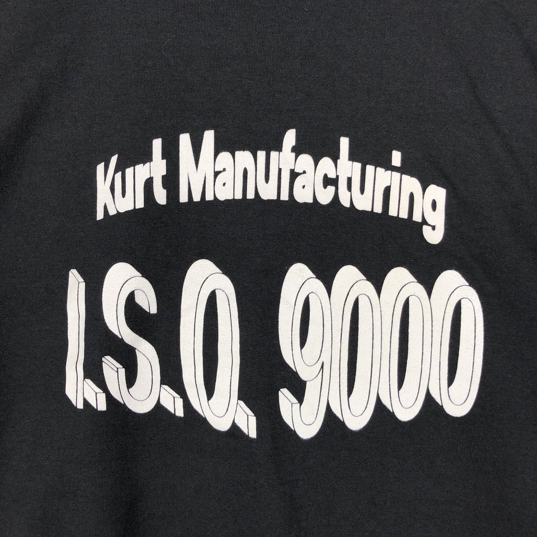 90'S Fruit of the Loom BEST Kurt Manufacturing Advertising T-Shirt, Made in USA, Men's XXL equivalent, Vintage cotton black type Vintage Second Hand