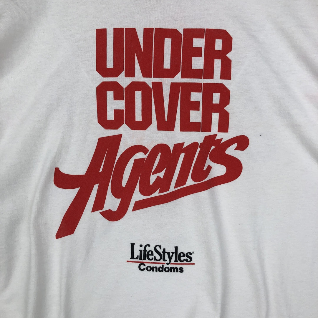 90'S Fruit of the Loom LifeStyles Advertising T-Shirt, Made in USA, Men's XL equivalent, Vintage cotton white type Vintage Second Hand