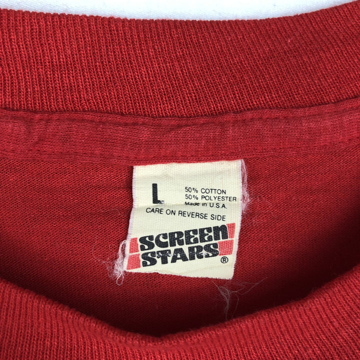 80s-90'S Screen Stars Nestlé Crunch Advertising T-Shirt, Made in USA, Men's Size L (approx.), Vintage cotton red type Vintage Second Hand