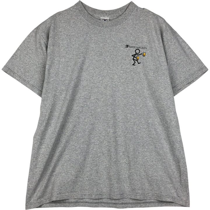 90s-00'S Delta Pro Weight Parody Print T-Shirt, Made in USA, Men's XL equivalent, Vintage cotton gray type Vintage Second Hand