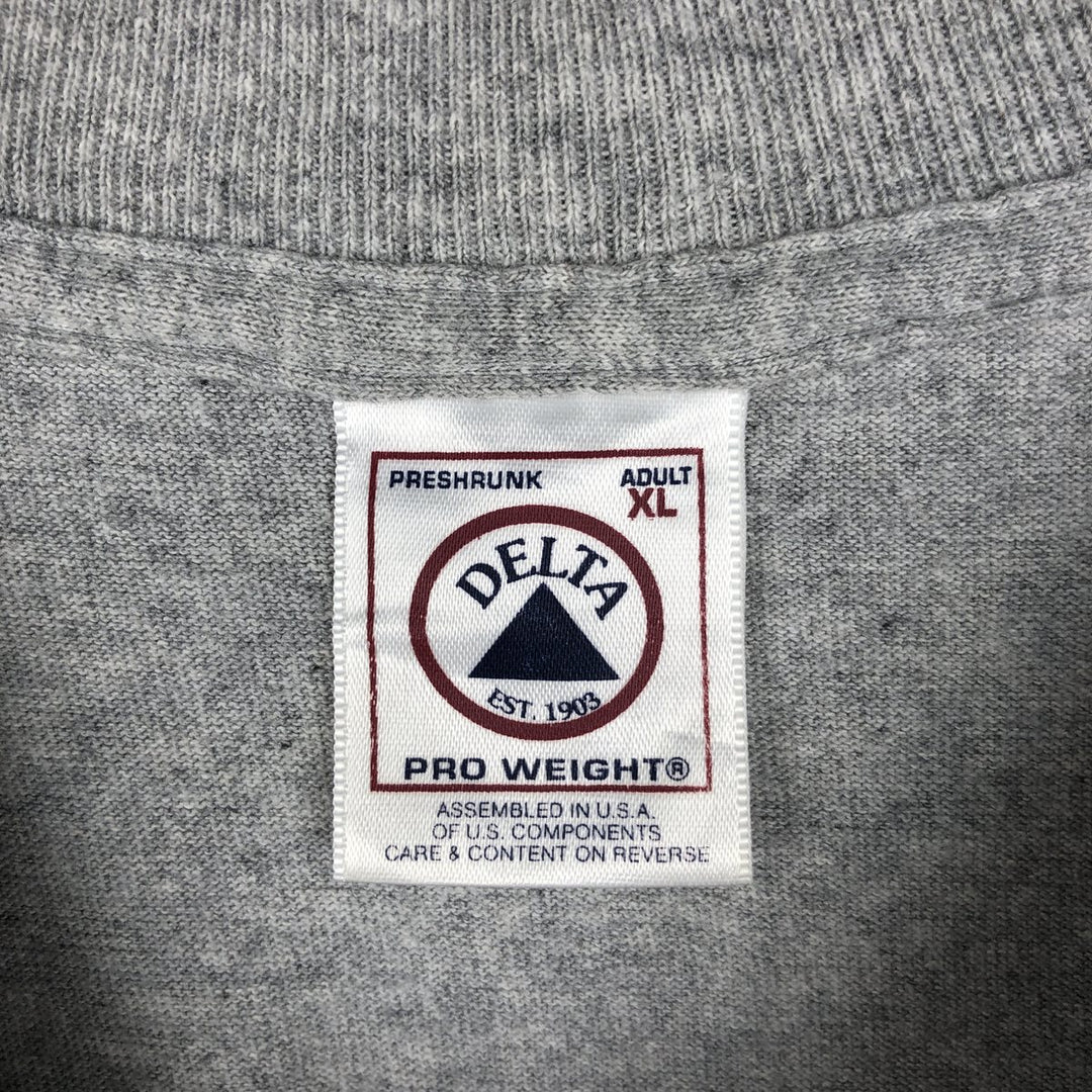 90s-00'S Delta Pro Weight Parody Print T-Shirt, Made in USA, Men's XL equivalent, Vintage cotton gray type Vintage Second Hand