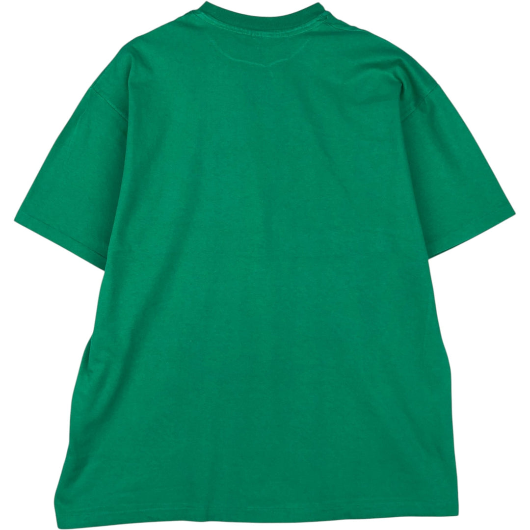 90'S Hanes BEEFY-T BAYBANK Advertising T-Shirt, Made in USA, Men's XL equivalent, Vintage cotton green type Vintage Second Hand