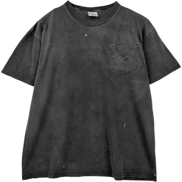 90'S ONEITA CAMEL Advertising T-shirt, Men's XL equivalent, Vintage cotton Charcoal Vintage Second Hand