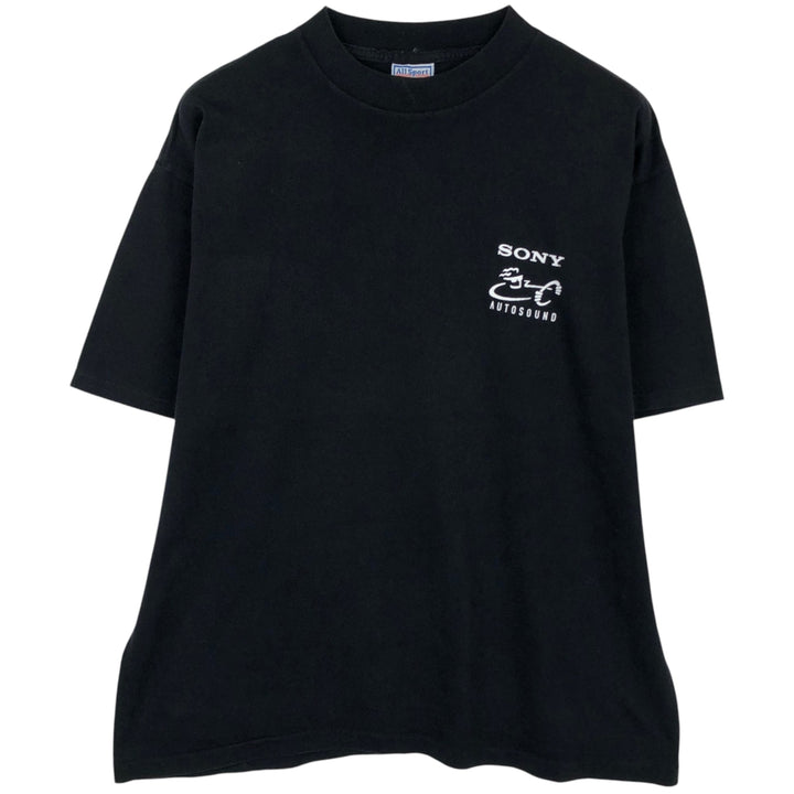 90'S All Sport SONY advertising T-shirt, Made in USA, Men's XL equivalent, Vintage cotton black type Vintage Second Hand