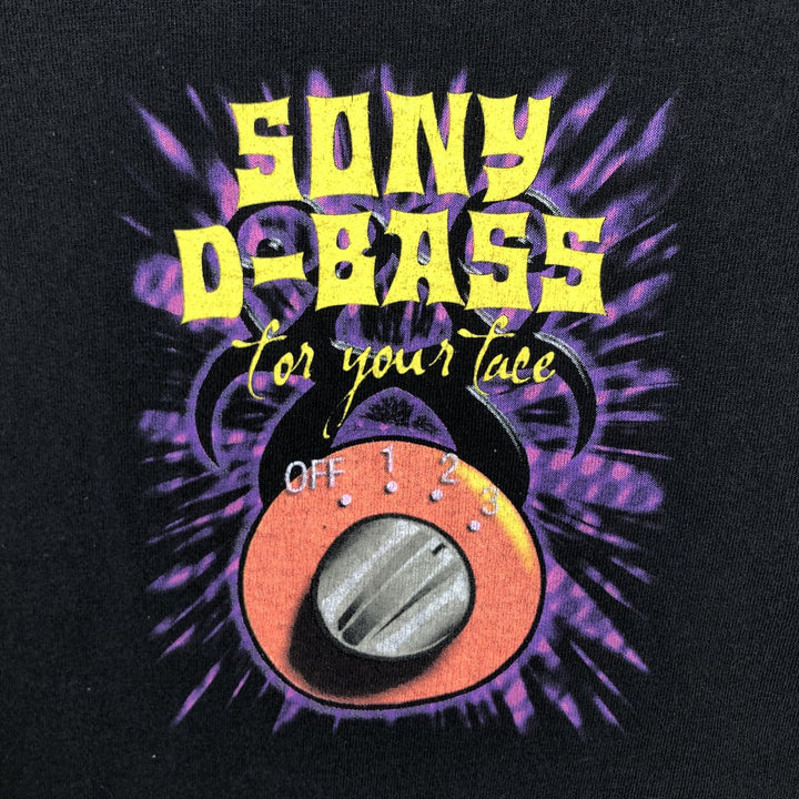 90'S All Sport SONY advertising T-shirt, Made in USA, Men's XL equivalent, Vintage cotton black type Vintage Second Hand