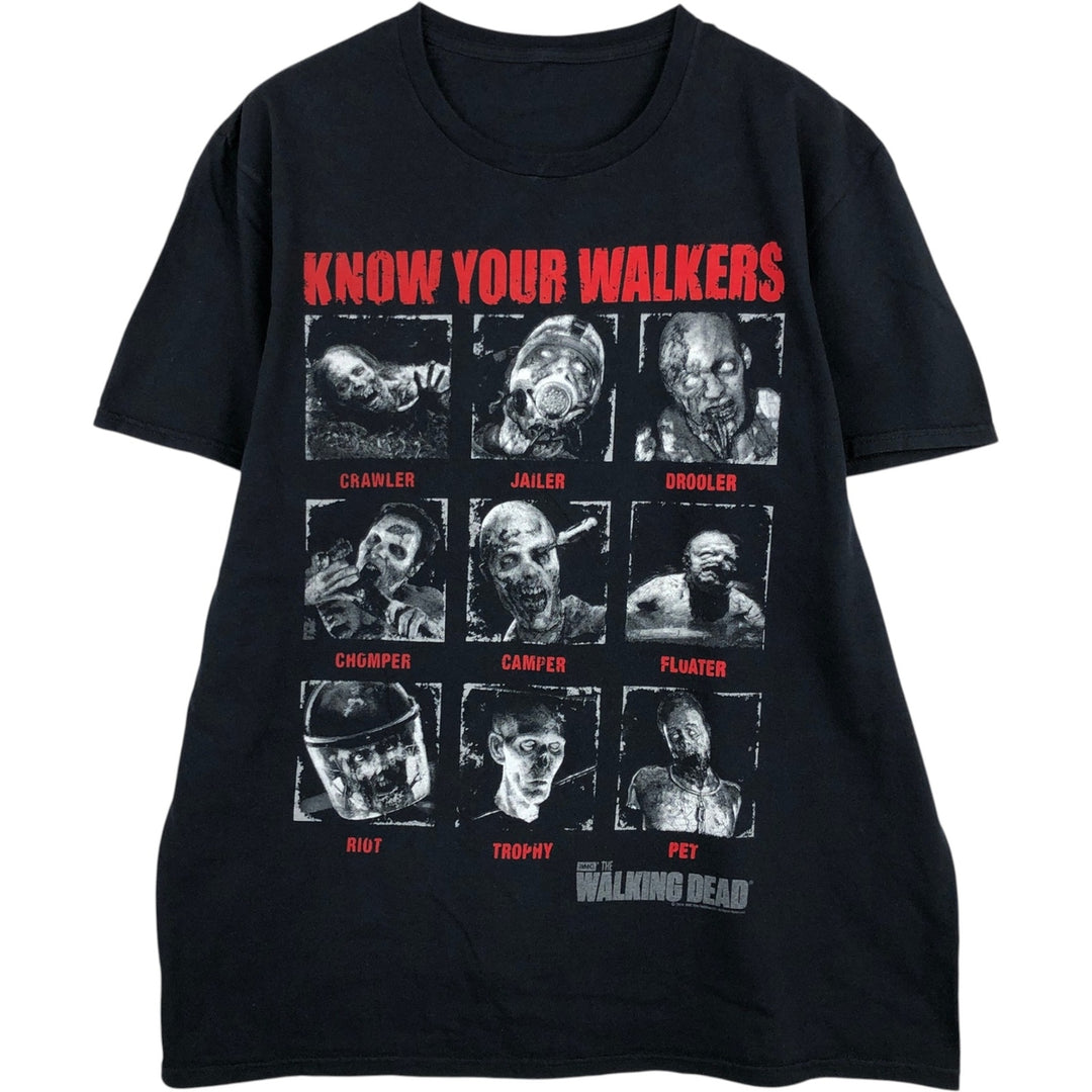THE WALKING DEAD The Walking Dead Movie T-shirt Men's M size unclear black type Vintage Second Hand