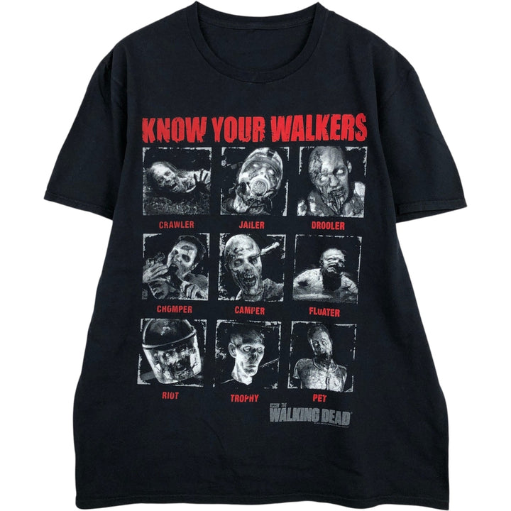 THE WALKING DEAD The Walking Dead Movie T-shirt Men's M size unclear black type Vintage Second Hand