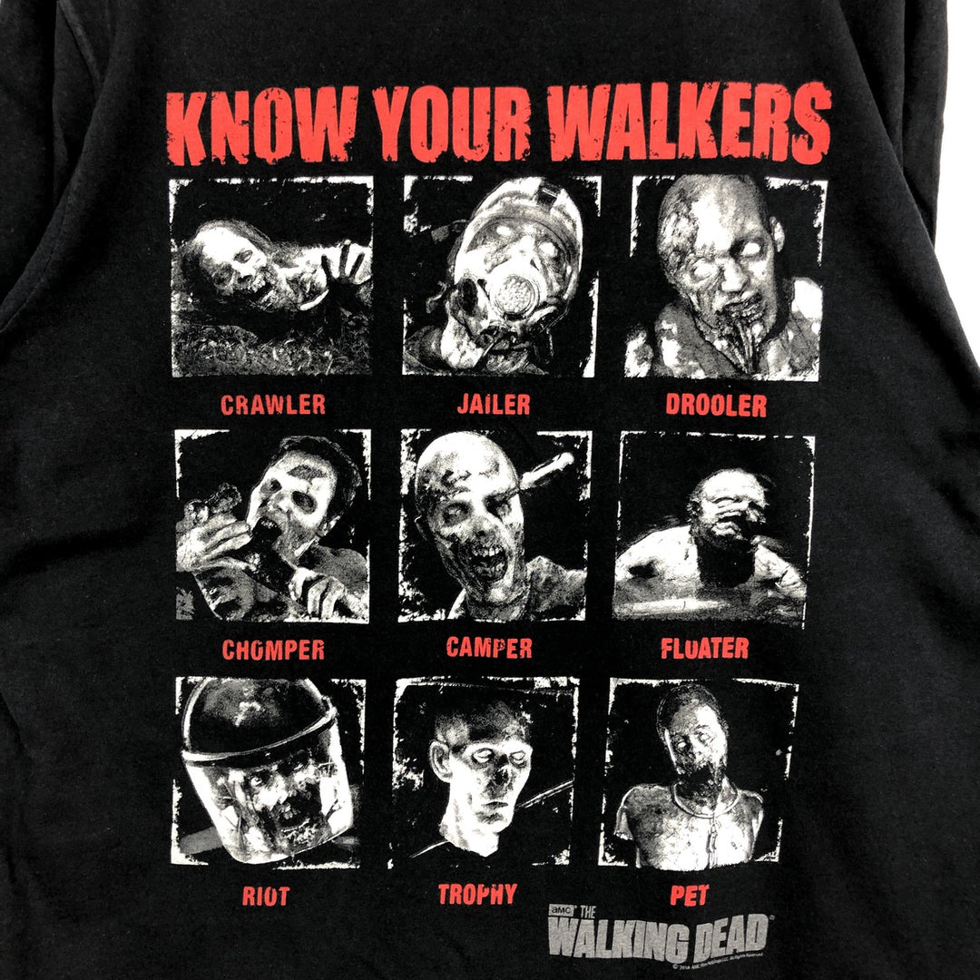 THE WALKING DEAD The Walking Dead Movie T-shirt Men's M size unclear black type Vintage Second Hand